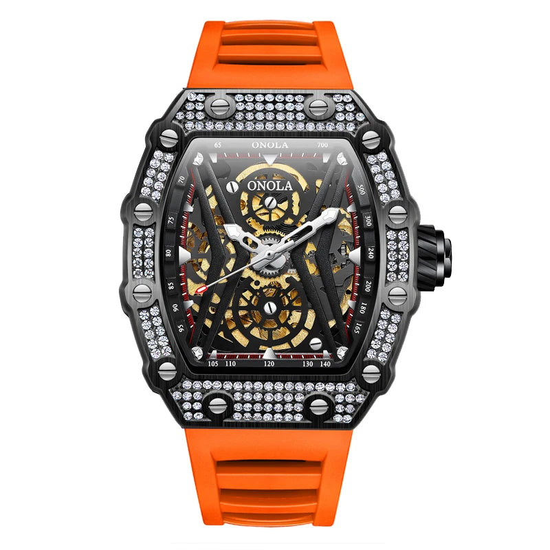 ONOLA 3828D Brand Watch Mens Luxury Waterproof Mens Watch Mechanical Watches Automatic Waterproof Clock