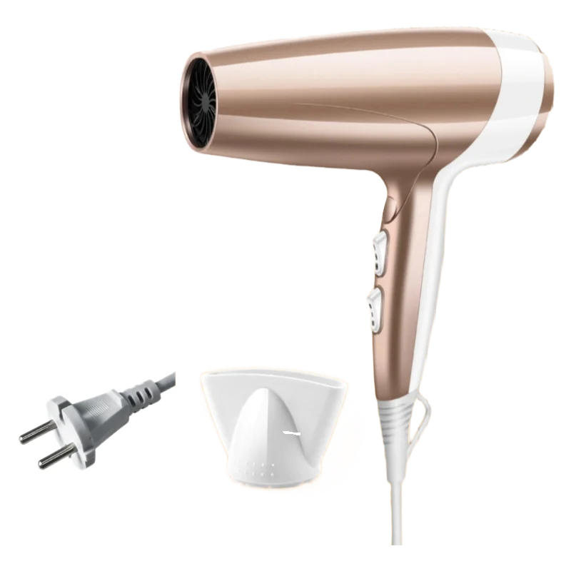 Wholesale Powerful Motor Salon 2 Speed/ 3 Hot Setting OEM Professional Ionic Hair Dryer with Diffuser and Nozzle Household