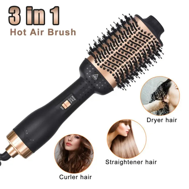 Best Travel All Hair Type Hot Air Comb One Step Negative Iron Hair Dryer Brush Blower Styling Straightener Brush