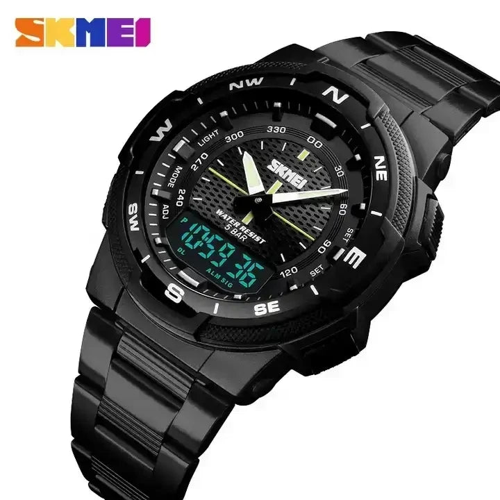SKMEI 1370 New Mens Watch Fashion Strap Men's Wristwatch Stopwatch Chronograph Sport Waterproof Men Watches Reloj Masculino