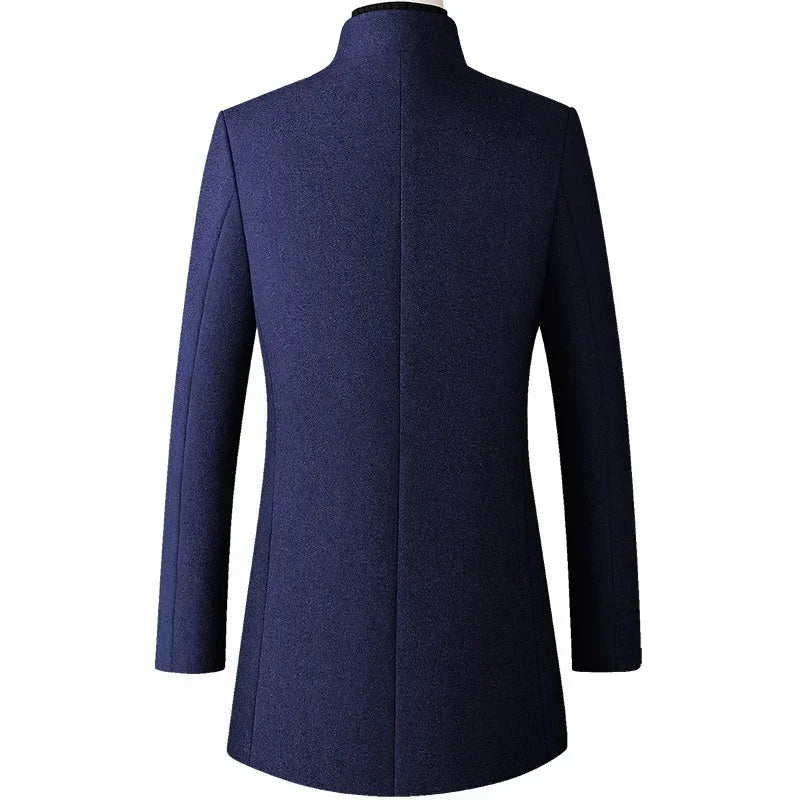 TFETTERS Brand Trench Coat Korean Fashion Business Casual Stand Collar Long Jackets for Men 2026 Autumn Windbreaker Winter Coats