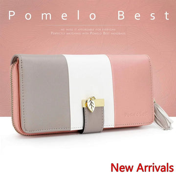 Latest model Fashion Zipper Wallets Womens large capacity Purses Handbags Coin Purse 9 Cards Holder PU Leather Billfold Wallet
