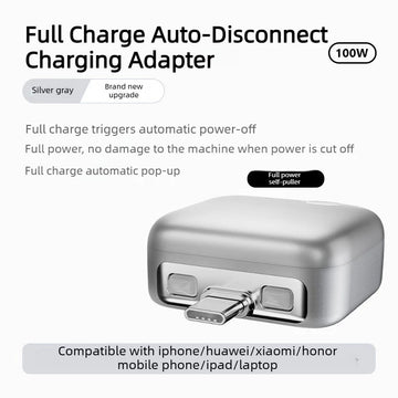 For Type-C Devices AI Intelligence Full Charge Auto-Disconnect Charging Adapter 140W Fast Charge Safety Separator Automatically