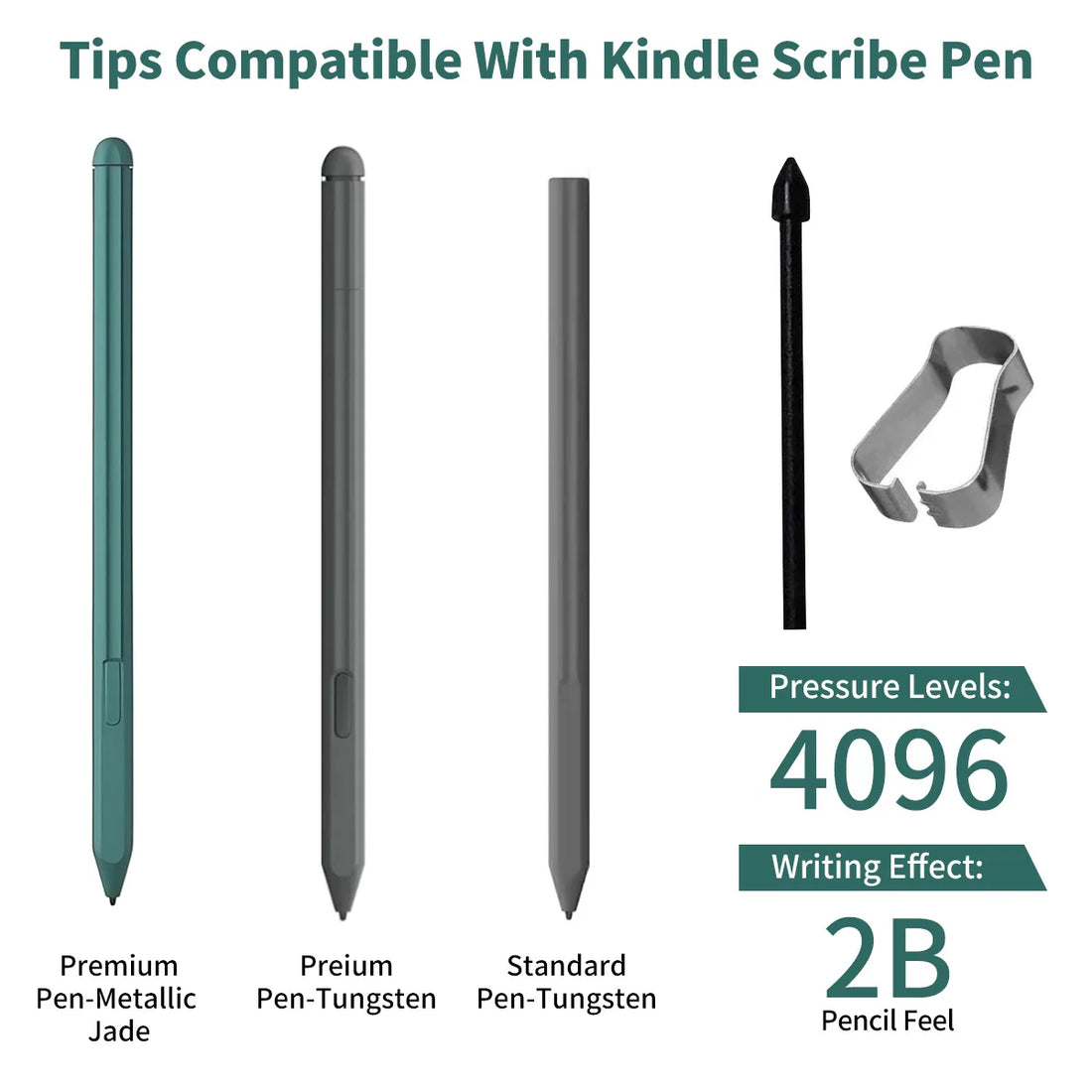10PCS AMZ Kindle Scribe Pen Tips Replacement,Nibs for Kindle Scribe Premium Pen,for AMZ Kindle Scribe Pen Tips/Nibs Replacement