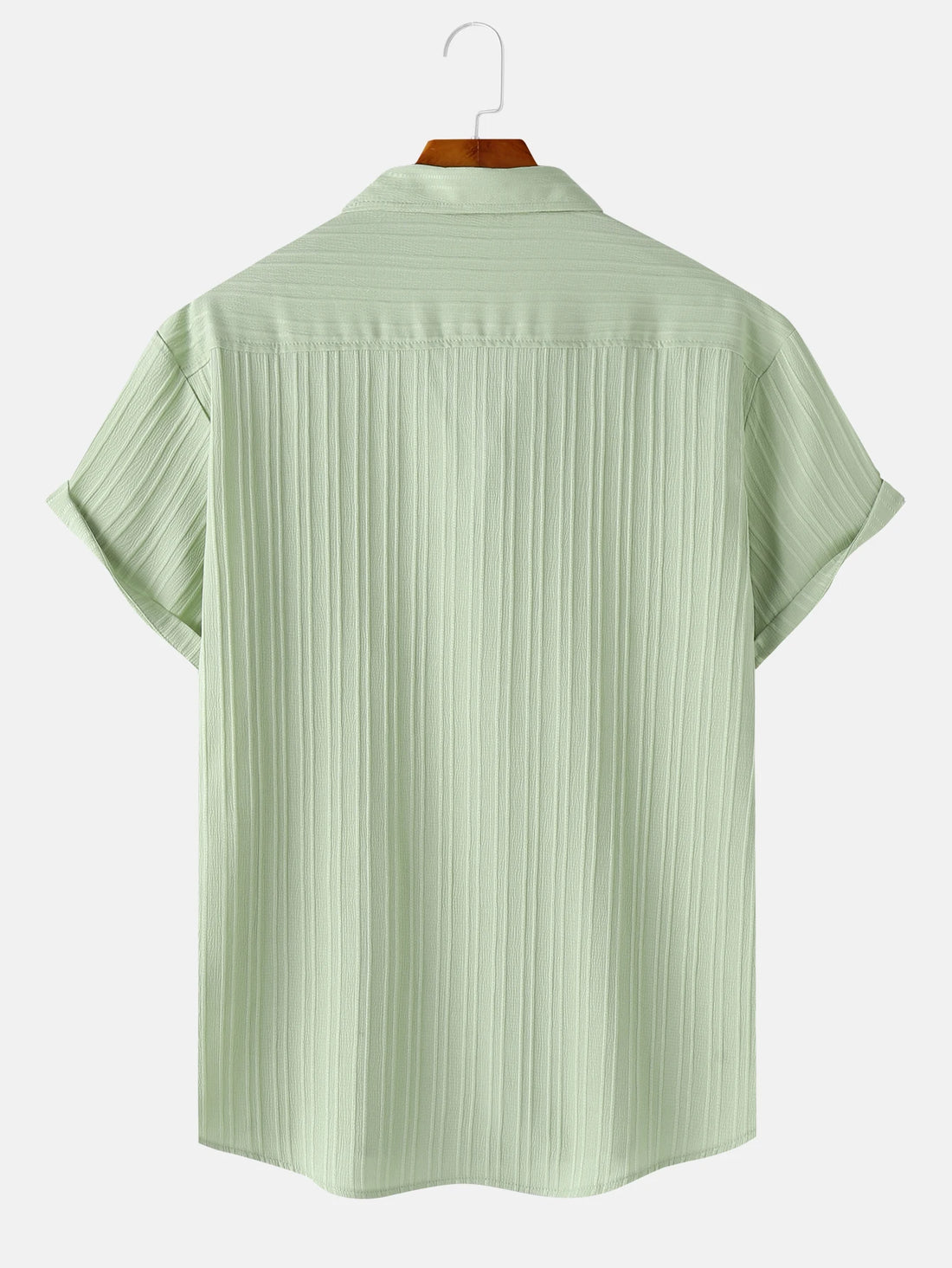 Men's  Comfortable Shirt Summer Beach Men's Shirt   Men's Short Sleeve Shirts  Solid Color Casual Short Sleeve Shirt