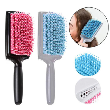 Microfiber Bristles Quick Absorbent Dry Comb Microfiber Bristles Towel Paddle Brush Hair Dryer Brush with Back Drainage Hole