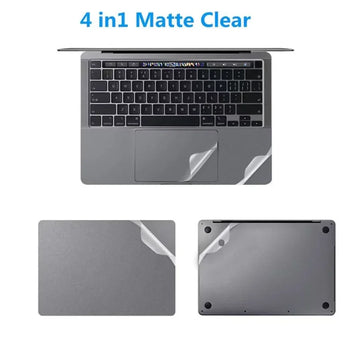 Full Body Matte Clear Sticker Decal for MacBook Pro 14" pro16 M5 M4 M3 M2 1 air 13.6 air 15 Touchpad + Palm Rest Skin Protective